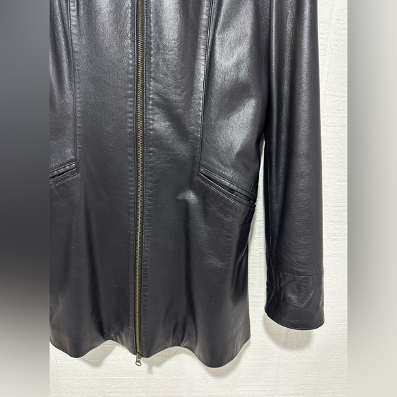 J.J.G private collection genuine leather coat jacket size S - Picture 3 of 14